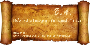 Büchelmayer Annamária névjegykártya